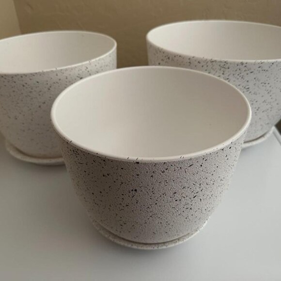 Set of 3 Plant Pots 12/10/9 inch, Flower Pots Outdoor Indoor, Plant pots - Picture 8 of 9